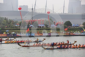 China`s annual folk sports dragon boat race