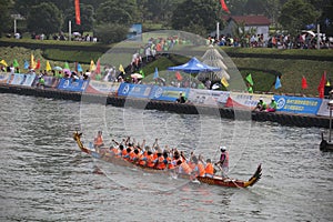 China`s annual folk sports dragon boat race