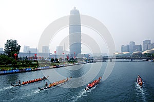 China`s annual folk sports dragon boat race