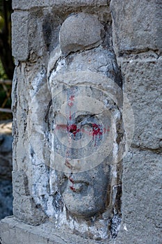 China`s Buddha carved stone