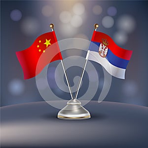 China and Serbia flag Relation