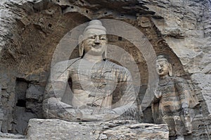 China/Shanxi: Stone carving of Yungang grottoes photo