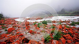 China sichuan kangding yajiageng red rock beach