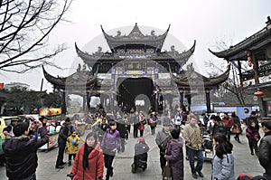 China sichuan Village Dujiangyan new year