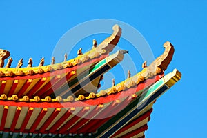 China temple and many people prayed the god in the place. The place for anniversary in Chinese new years day.