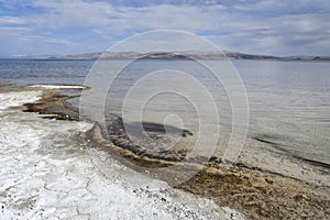 China, Tibet. The shore of the lake Ngangtse Nganga Tso 4690 m in June