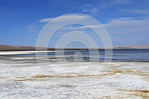 China, Tibet. The store of the lake Ngangtse Nganga Tso 4690 m in June