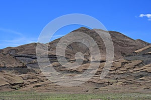 China, Tibetan Autonomous region. Summer mountain landscape near the town of Shigatse