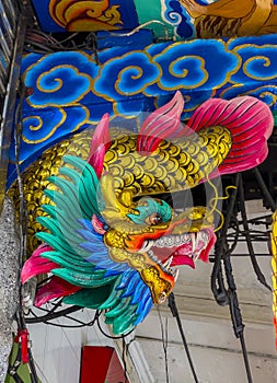 China Town in Bangkok BKK Thailand full of colourful architecture