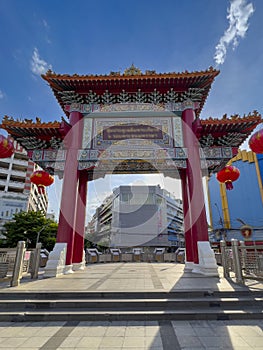 China Town in Bangkok BKK Thailand full of colourful architecture