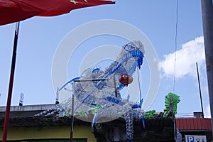 China Town in Port Louis on August 16, 2018 in Port Louis, Mauritius. Chinatown is one of the main landmarks of the capital