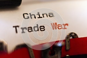 China trade war concept US - China trade dispute