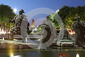 China (xi 'an wild goose pagoda) and datang city scenic area in shaanxi province