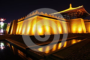 China (xi 'an wild goose pagoda) and datang city scenic area in shaanxi province