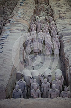 CHINA, XIAN - MARCH 14: Ping Ma Yong, Terra cotta army on 14 Mar