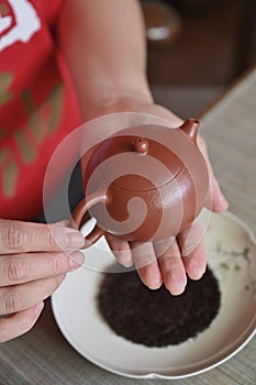 China Yixing purple clay pot