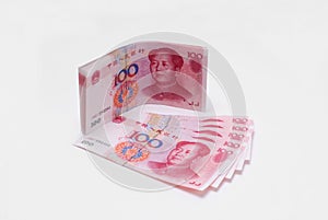 China yuan closeup photo