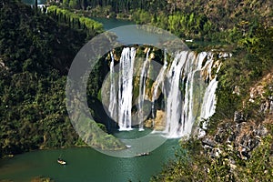 China Yunnan Luoping Kowloon falls group photo