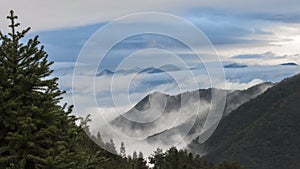 China Zhejiang cloudy mountain