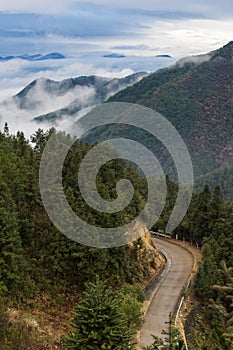 China Zhejiang cloudy mountain