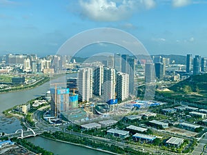 China Zhuhai Hengqin Landscape Macau Bridges Macao Sai Wan Bridge Financial Center Photography Big Bay Canton Modern Architecture