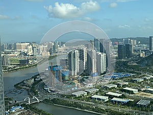 China Zhuhai Hengqin Landscape Macau Bridges Macao Sai Wan Bridge Financial Center Photography Big Bay Canton Modern Architecture