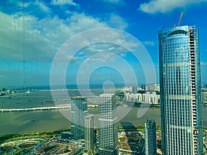 China Zhuhai Hengqin Landscape Macau Bridges Macao Sai Wan Bridge Financial Center Photography Big Bay Canton Modern Architecture