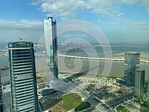 China Zhuhai Hengqin Macau Bridges Macao Sai Wan Bridge Financial Center Landscape Photography Big Bay Canton Modern Architecture