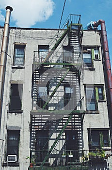 Chinatown Apartments Tenement Buildings with Fire Escape New York City Manhattan