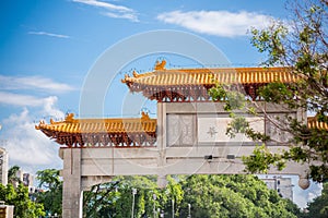 Chinatown Barrio chino gate in Havana, Cuba photo