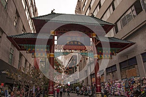 Chinatown typical gateway in the centre of Mexico City.