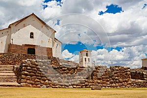 Chinchero historical Inca civilization ruins of in Sacred Valley Cuzco Peru