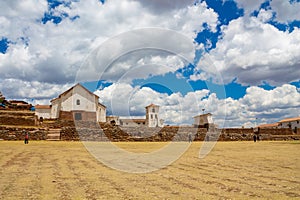 Chinchero historical Inca civilization ruins of in Sacred Valley Cuzco Peru