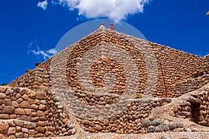 Chinchero historical Inca civilization ruins of in Sacred Valley Cuzco Peru