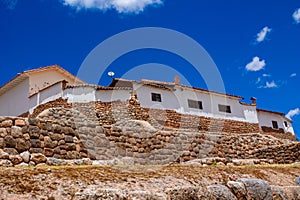 Chinchero historical Inca civilization ruins of in Sacred Valley Cuzco Peru