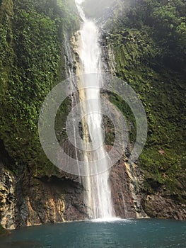 The Chindama Waterfall, located in Limon, Costa Rica. La catarata Chindama. photo