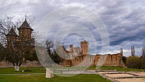 The Chindia Tower, made in the time of Vlad the Impaler, near a monastery from Targoviste, Romania