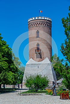 Chindia Tower at the royal court of Targoviste in Romania