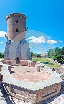 Chindia Tower at the royal court of Targoviste in Romania