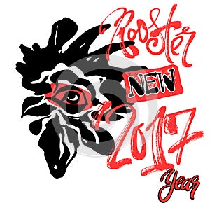 Chinese 2017 New Year Rooster Symbol.