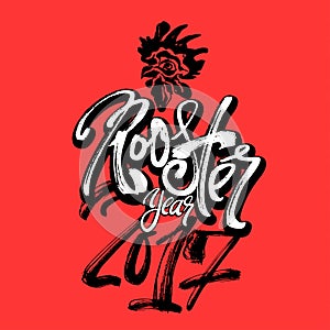 Chinese 2017 New Year Rooster Symbol.