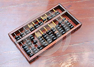 Chinese ABACUS old antique calculator retro finance education, tool work business accounting
