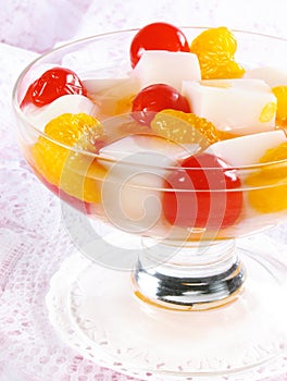 Chinese Almond Gelatin Dessert