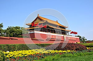 Chinese ancient building of TianAnMen gate