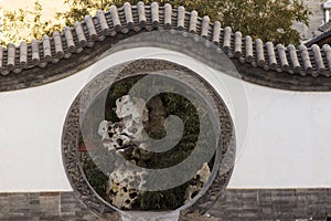 Chinese ancient garden fence