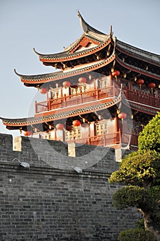 Chinese ancient gate tower