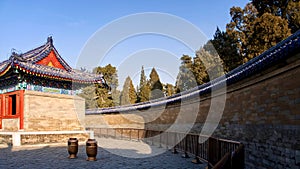 Chinese ancient Temple of Heaven. Asian architectural background. Amazing Echo Wall, Beijing