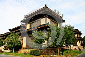 Chinese antique architecture in the style of the ancients photo
