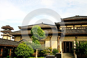 Chinese antique architecture in the style of the ancients photo