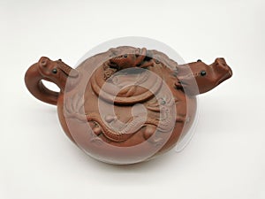 Chinese Antique Dragon Teapot Made of Purple Clay